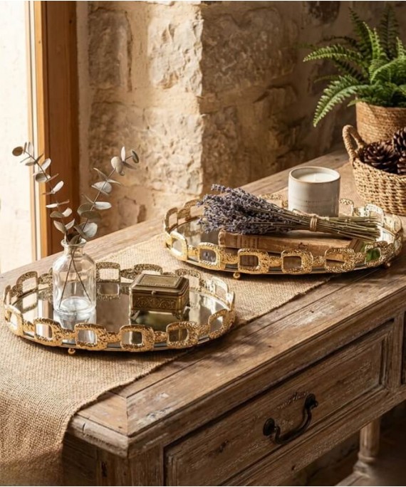 ZEYVE NEW MODEL 2-PIECE OVAL TRAY 20*30-26*36cm